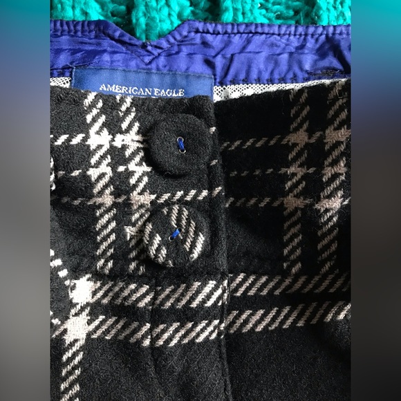 Y2k American Eagle low rise pleated micro mini wool skirt - Picture 10 of 16